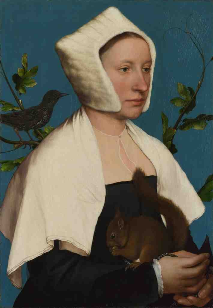 Hans Holbein the Younger A Lady with a Squirrel and a Starling Anne Lovell A4 Photo Print