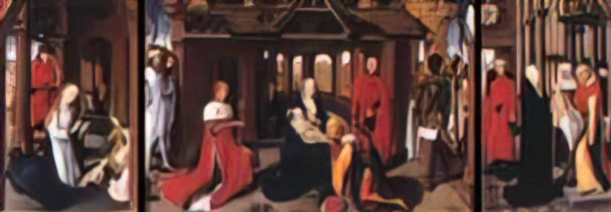 Hans Memling adoration of the magi whole triptych Art A4 Photo Print