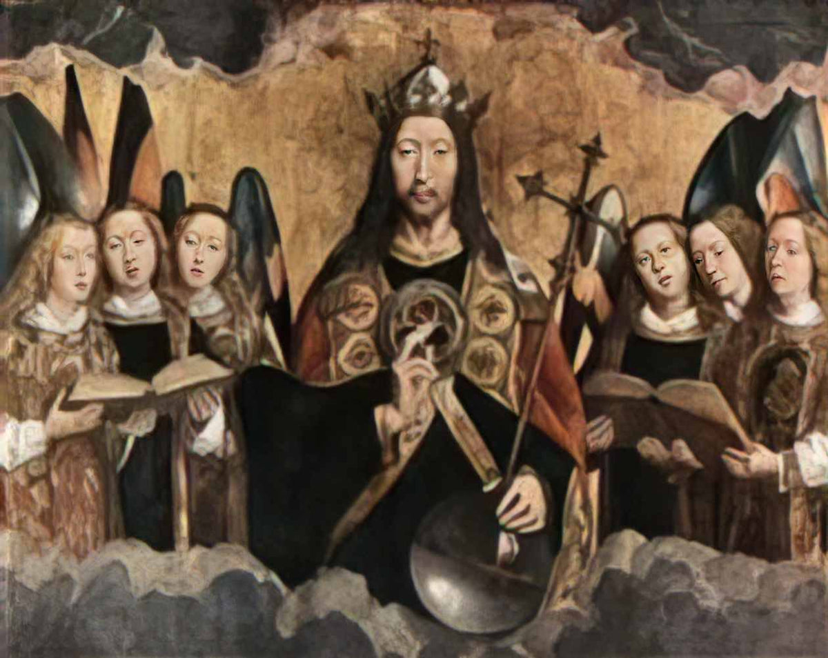 Hans Holbein Younger a school teacher explaining the meaning of a let Art A4 Photo Print