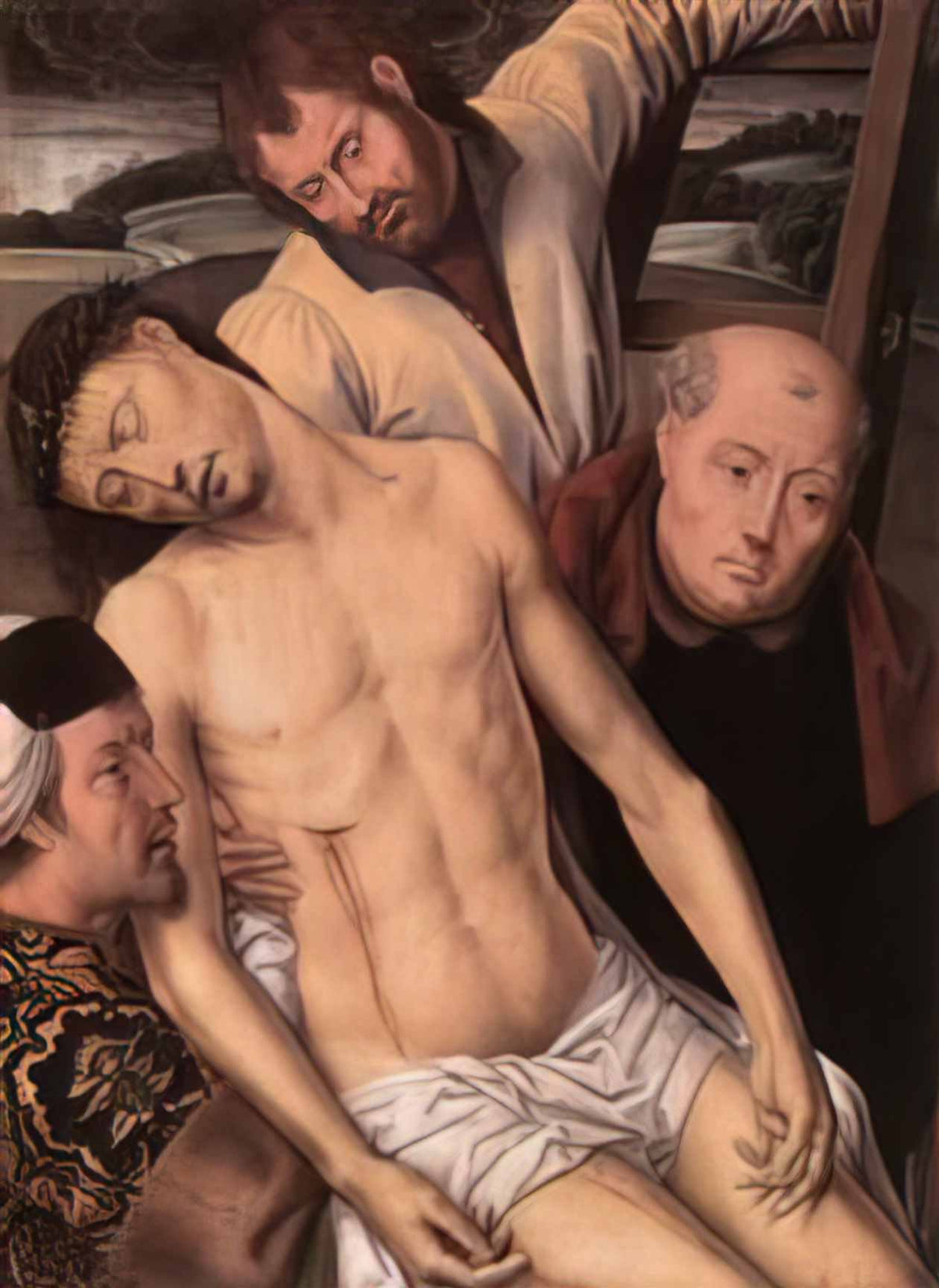 Hans Memling deposition left wing of a diptych 1490 Art A4 Photo Print