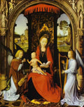 Hans Memling madonna and child with angels Art A4 Photo Print
