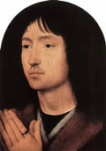 Hans Memling portrait of a young man at prayer Art A4 Photo Print