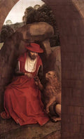 Hans Memling st jerome and the lion 1490 Art A4 Photo Print