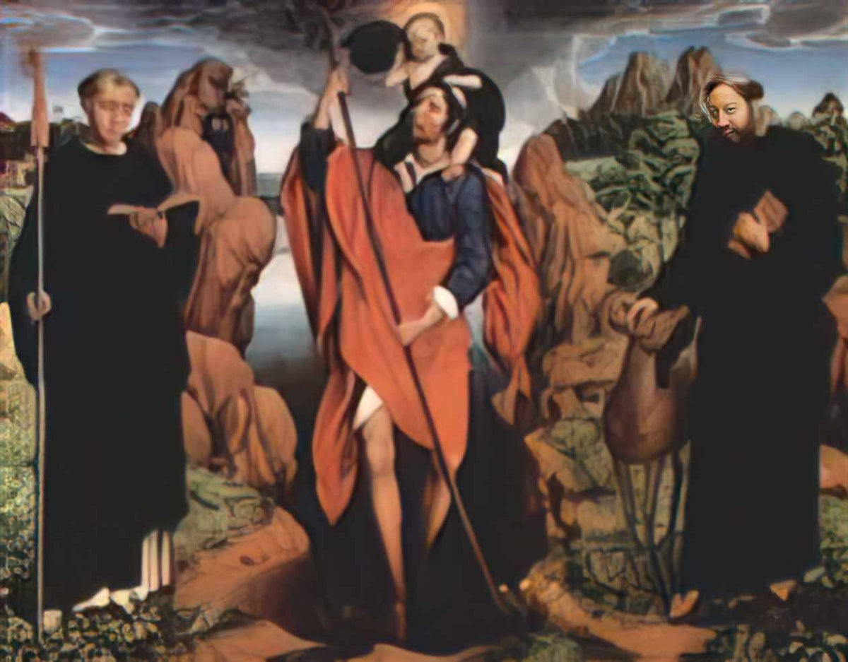 Hans Memling the triptych of willem moreel middle panel saint christo Art A4 Photo Print