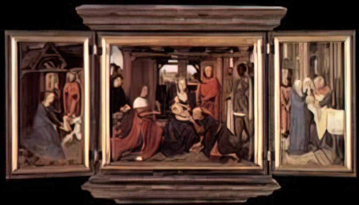 Hans Memling triptych of jan floreins 1479 Art A4 Photo Print
