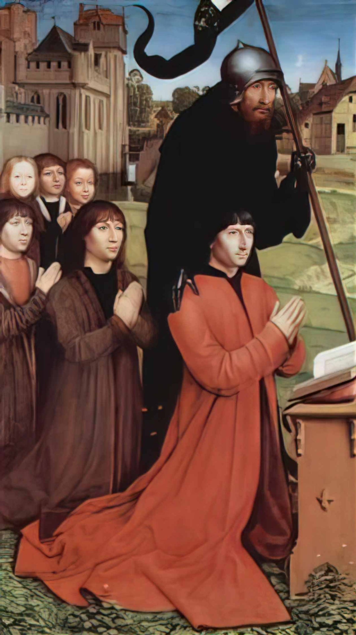 Hans Memling triptych of willem moreel left wing the founder willem m Art A4 Photo Print