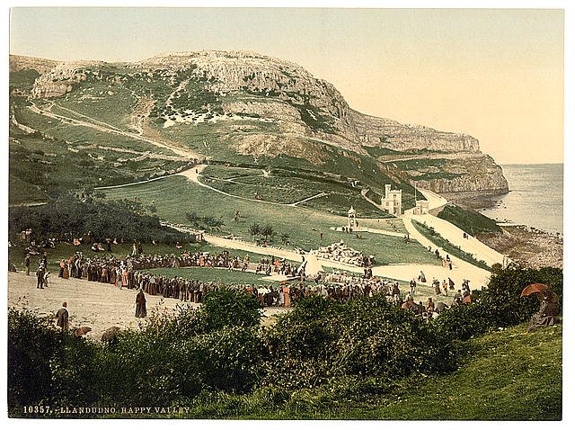 Happy Valley II Llandudno Vintage A4 Photo Print