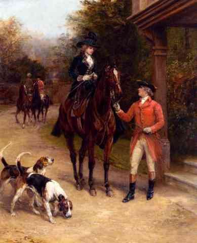 Hardy Heywood A Hunting Morn A4 Photo Print