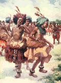Hardy Norman 1912 Bushongo elders dancing A4 Photo Print