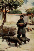 Hardy Norman H 1864 1914 A courtyard China 1910 A4 Photo Print