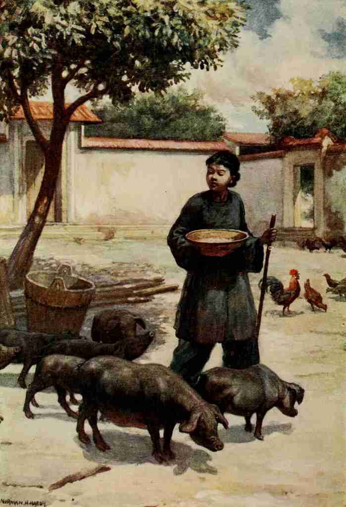 Hardy Norman H 1864 1914 A courtyard China 1910 A4 Photo Print