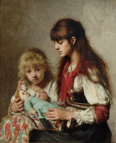 Harlamoff Alexej Sisters A4 Photo Print