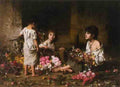 Harlamoff Alexej The Flower Girls A4 Photo Print