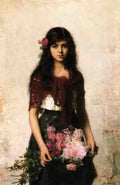 Harlamoff Alexej The Flower Seller A4 Photo Print