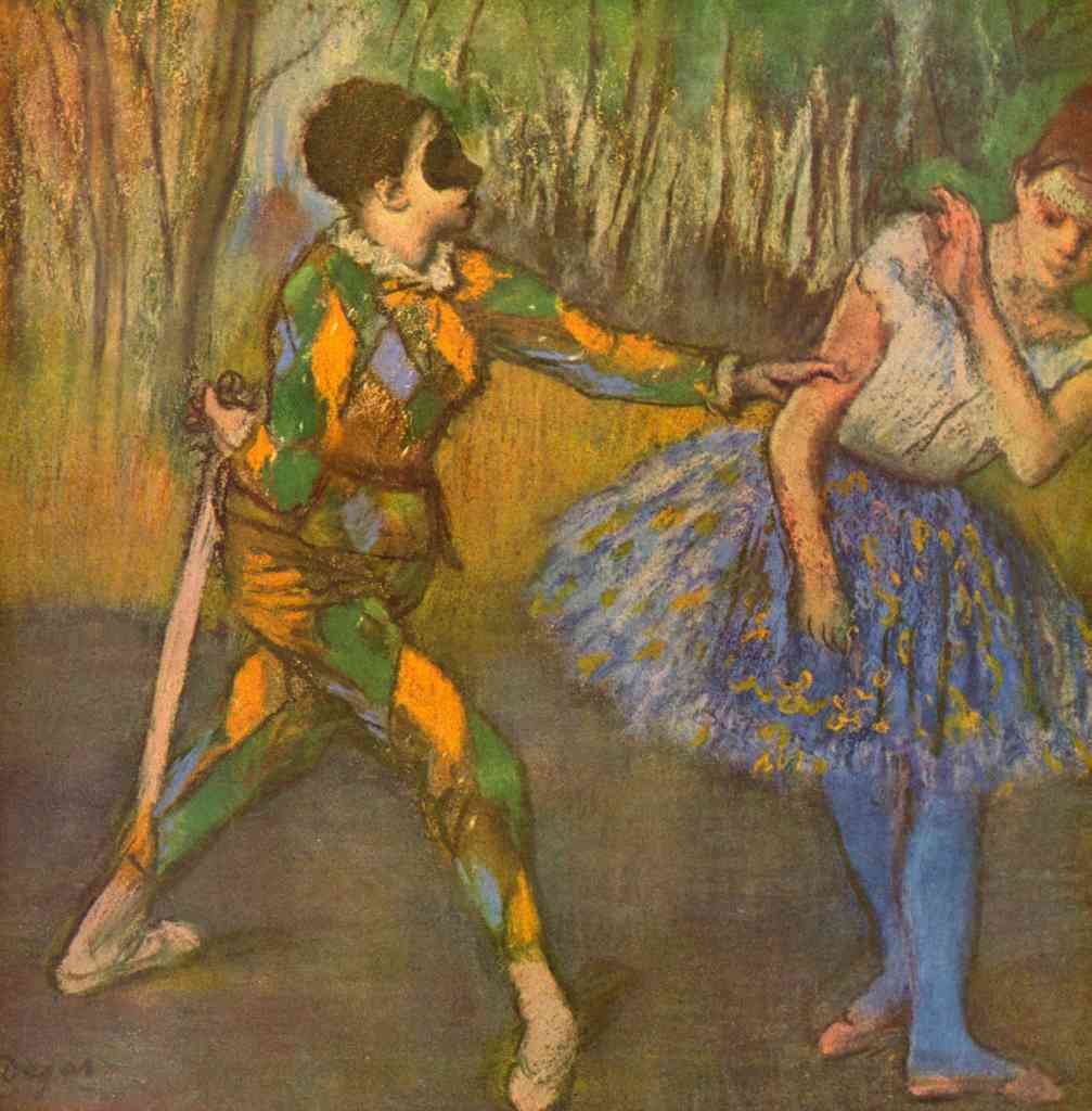 Harlequin And Columbine Degas A4 Photo Print
