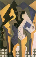 Harlequin with table by Juan Gris Abstract Art A4 Photo Print
