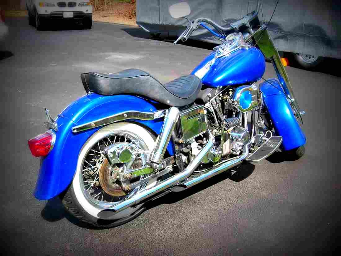 Harley Davidson 1200 Electra Glide FLH 1974 4 motorbike A4 Photo Print