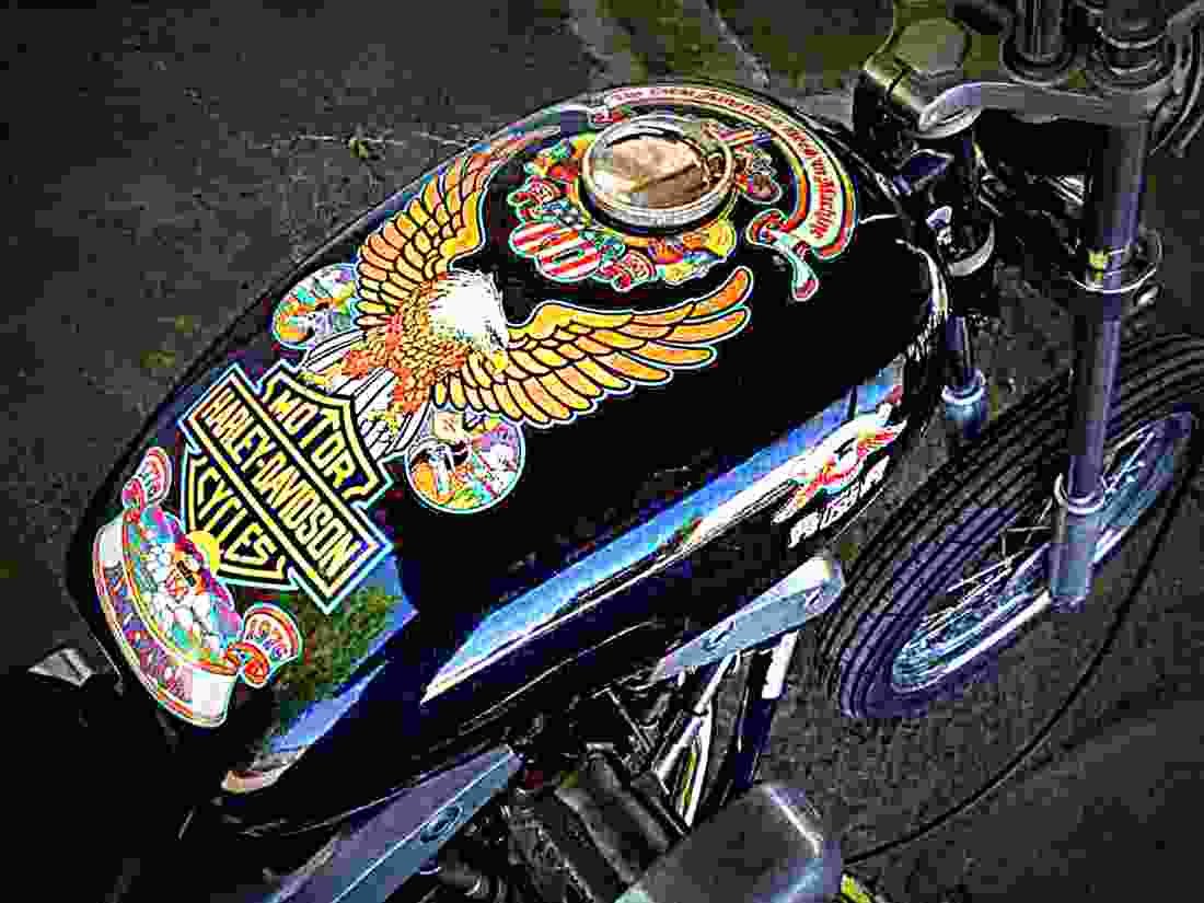 Harley Davidson 1200 FX 1976 4 motorbike A4 Photo Print