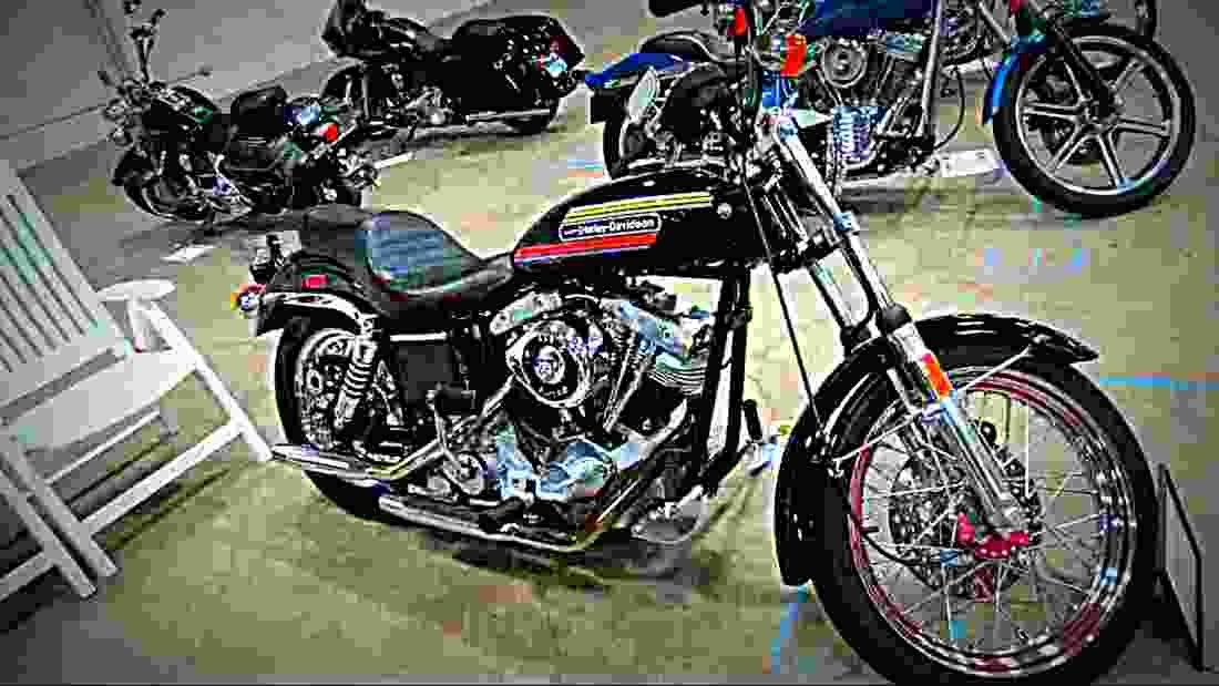 Harley Davidson 1200 FX 1976 6 motorbike A4 Photo Print