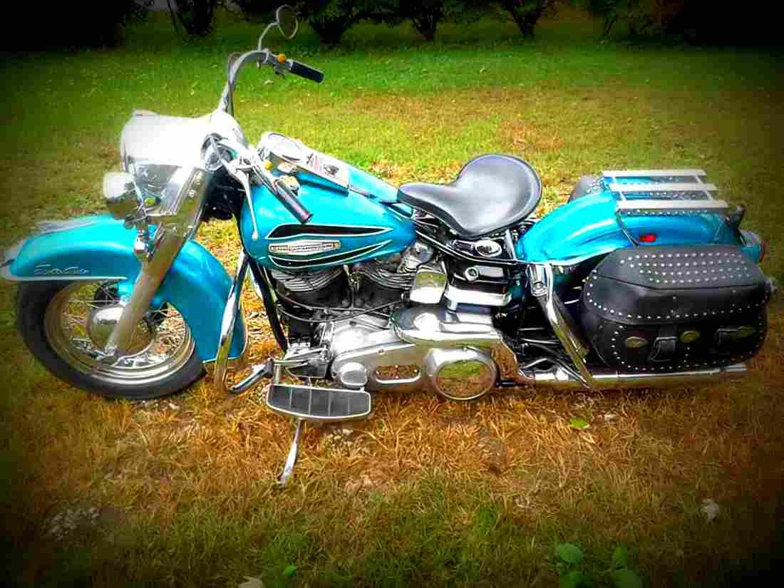 Harley Davidson 1200 Super Glide FLH 1971 5 motorbike A4 Photo Print