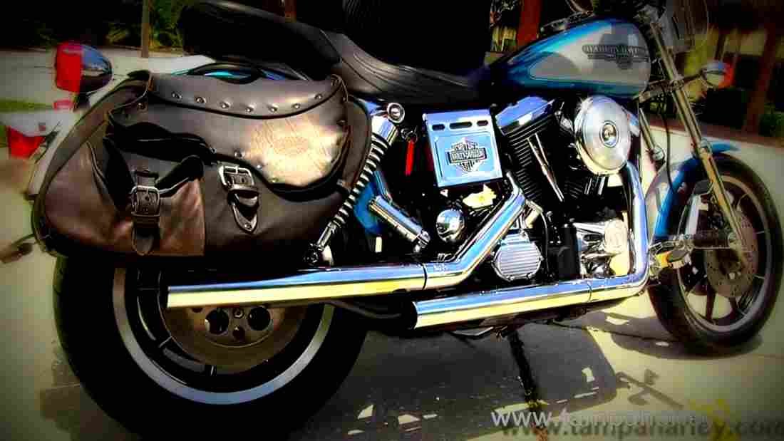 Harley Davidson 1340 Dyna Convertible 1995 2 motorbike A4 Photo Print