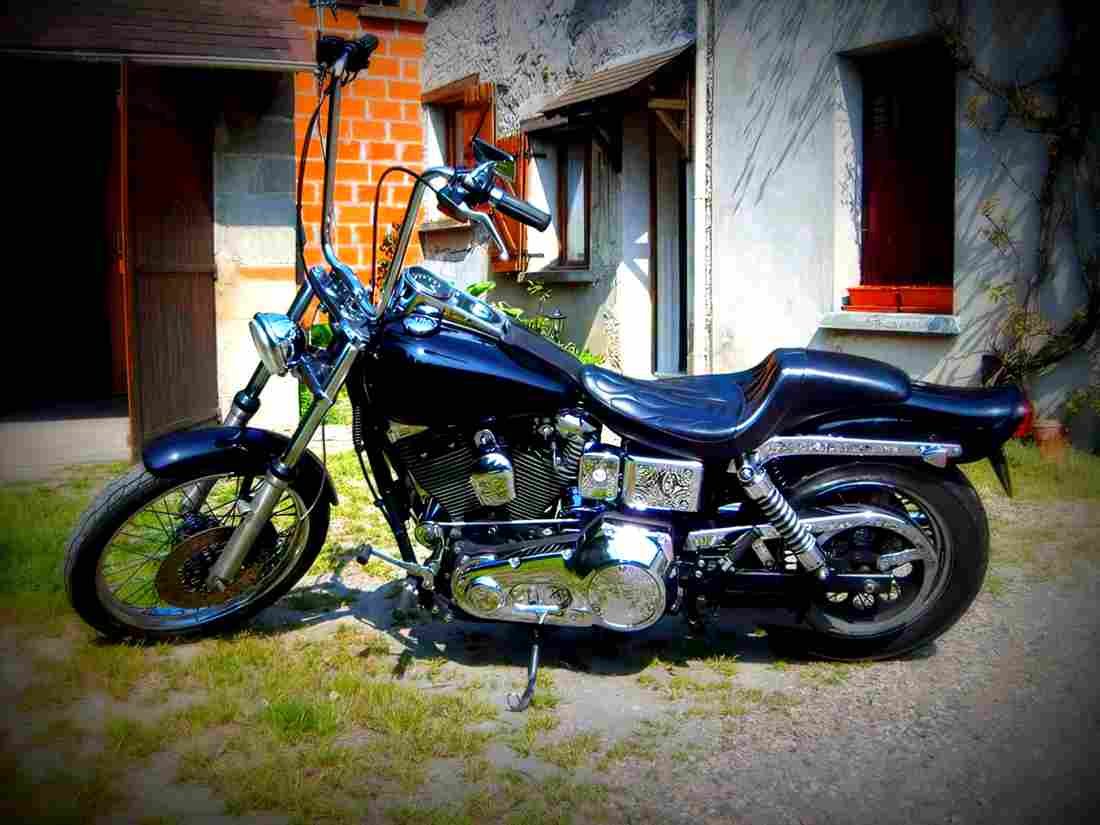 Harley Davidson 1340 Dyna Low Rider 1993 4 motorbike A4 Photo Print