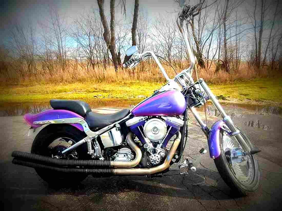 Harley Davidson 1340 Heritage Softail FLST 1987 5 motorbike A4 Photo Print