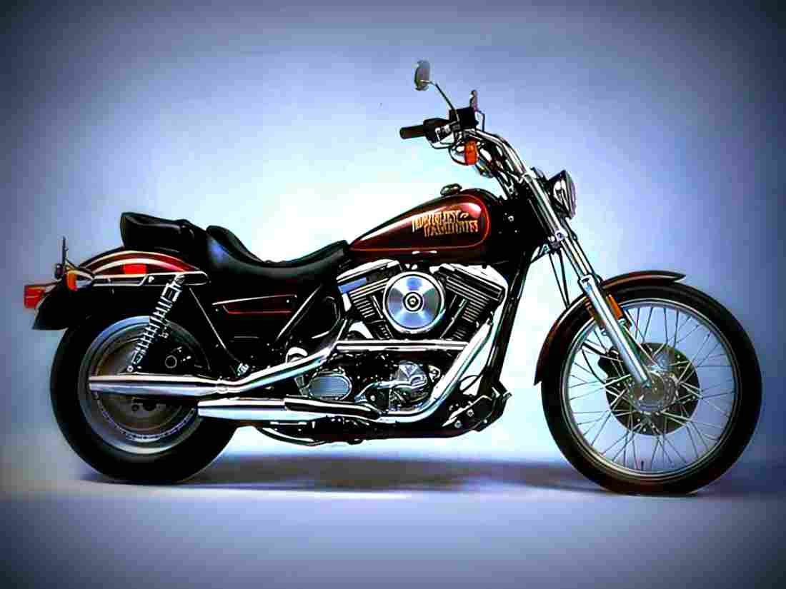 Harley Davidson 1340 Low Rider Custom 1993 2 motorbike A4 Photo Print