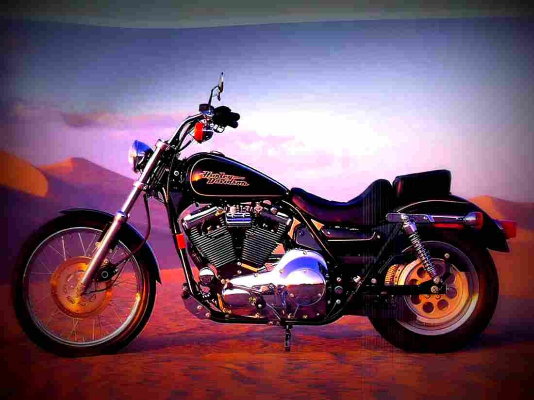 Harley Davidson 1340 Low Rider Custom FXLR (reduced effect) 1989 1 motorbike A4 Photo Print