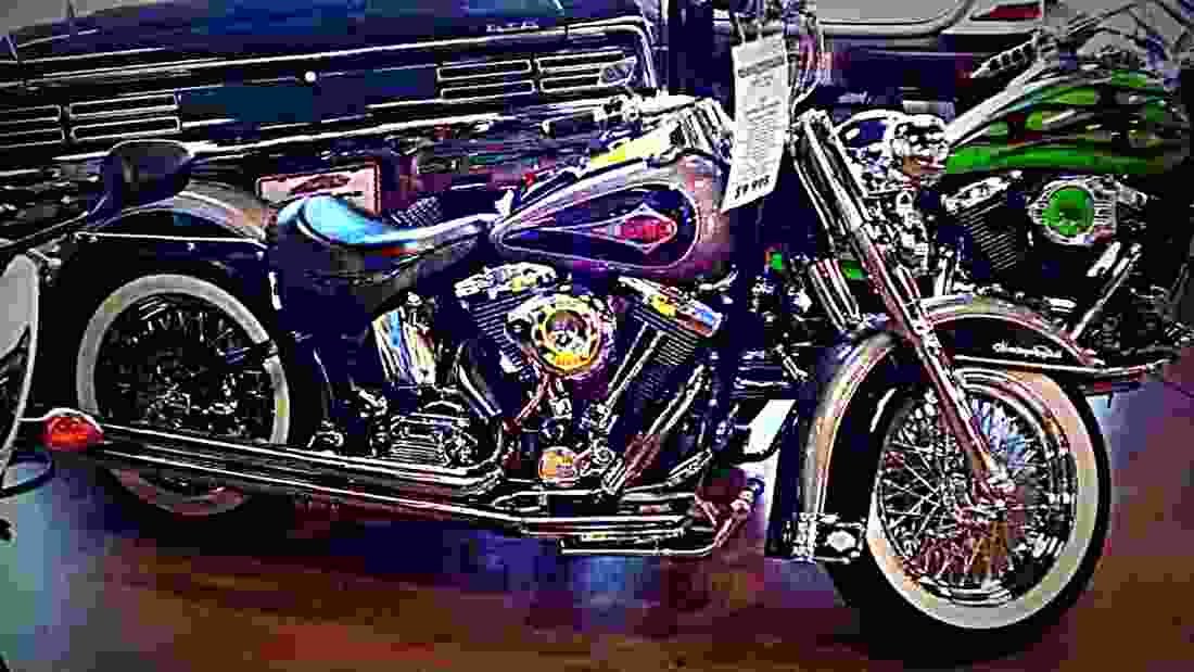 Harley Davidson 1340 Softail Custom 1995 2 motorbike A4 Photo Print