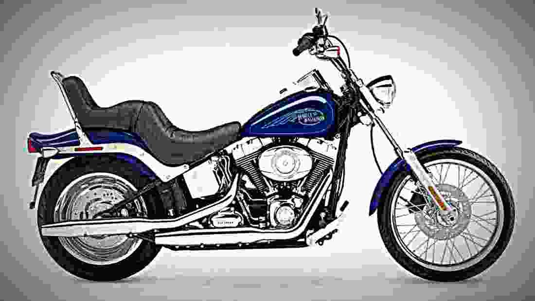 Harley Davidson 1340 Softail Custom FXSTC 1991 2 motorbike A4 Photo Print