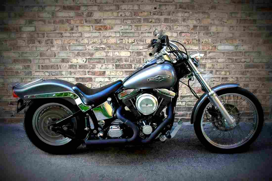 Harley Davidson 1340 Softail Custom FXSTC (reduced effect) 1989 1 motorbike A4 Photo Print