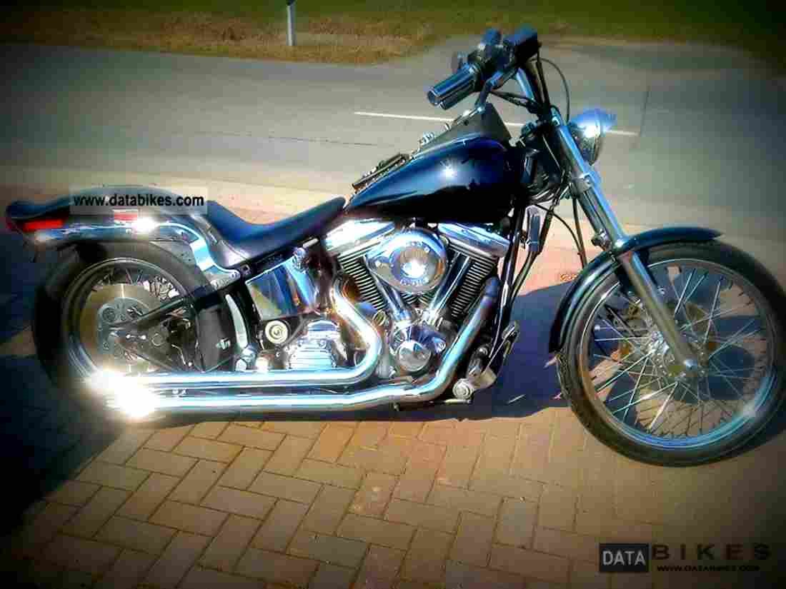 Harley Davidson 1340 Softail FXST 1987 2 motorbike A4 Photo Print