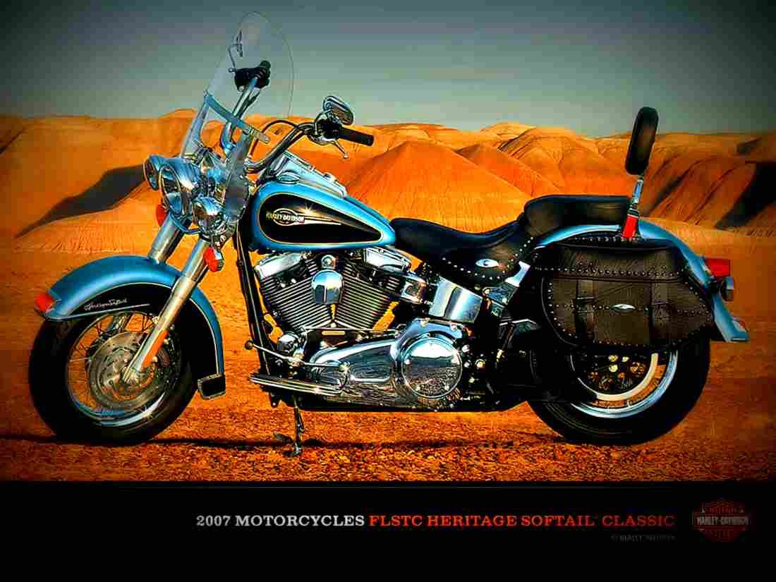 Harley Davidson 1340 Softail Springer 1994 2 motorbike A4 Photo Print
