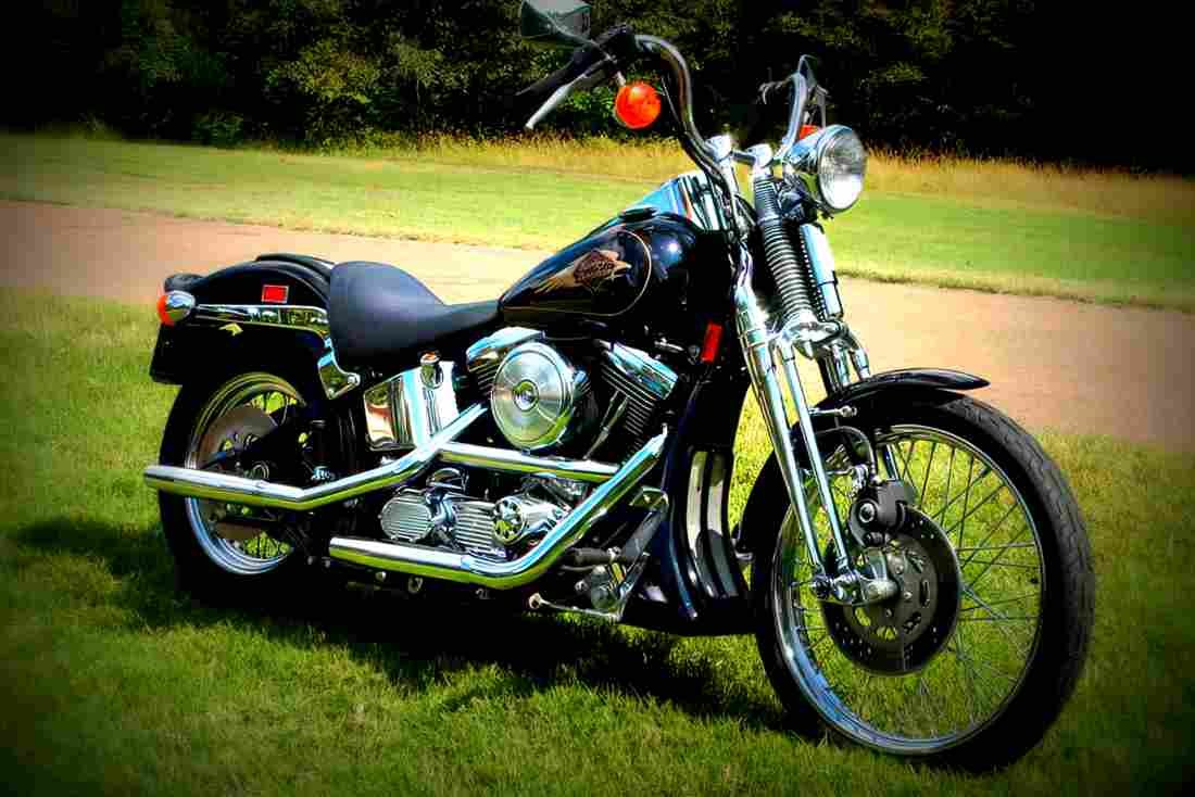 Harley Davidson 1340 Softail Springer 1995 2 motorbike A4 Photo Print