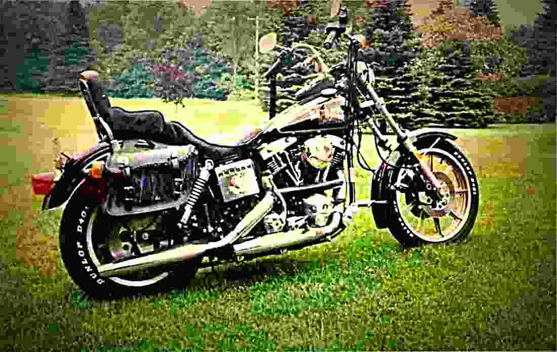 Harley Davidson 1340 Sturgis FXB 1982 3 motorbike A4 Photo Print