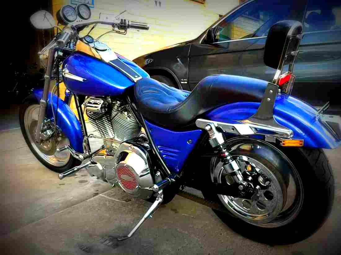 Harley Davidson 1340 Super Glide FXR (reduced effect) 1988 1 motorbike A4 Photo Print