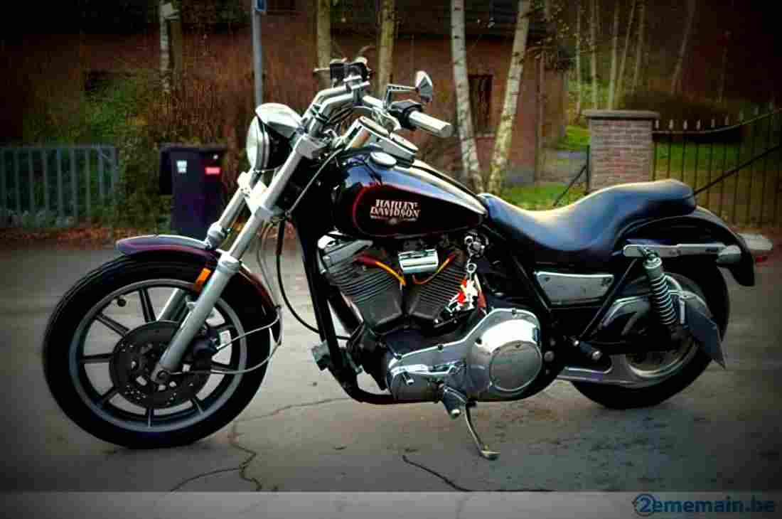 Harley Davidson 1340 Super Glide FXR (reduced effect) 1988 2 motorbike A4 Photo Print