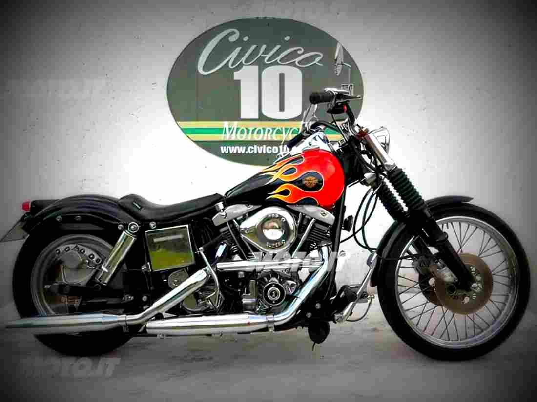 Harley Davidson 1340 Wide Glide FXWG 1981 1 motorbike A4 Photo Print