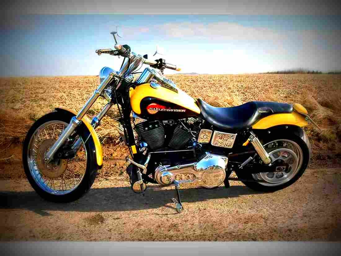 Harley Davidson 1340 Wide Glide FXWG 1984 1 motorbike A4 Photo Print