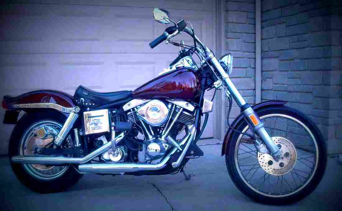 Harley Davidson 1340 Wide Glide FXWG 1984 2 motorbike A4 Photo Print