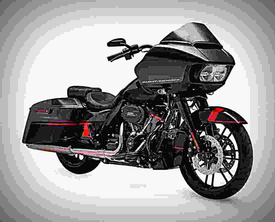 Harley Davidson CVO Road Glide 2018 3 motorbike A4 Photo Print