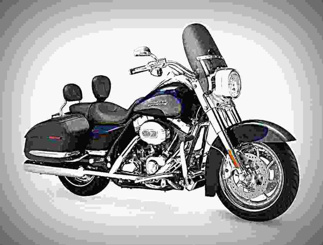 Harley Davidson CVO Road King 1800cc 1 motorbike A4 Photo Print