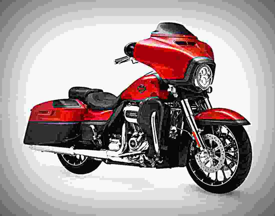 Harley Davidson CVO Street Glide 2018 4 motorbike A4 Photo Print