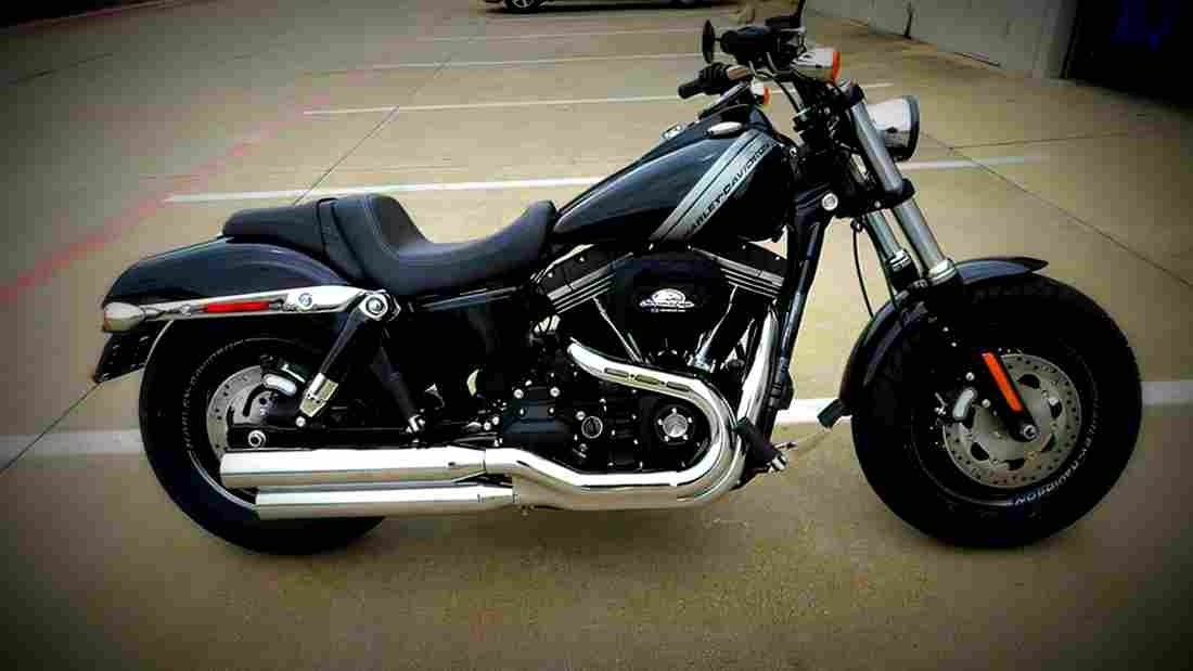 Harley Davidson Dyna Fat Bob 2017 2 motorbike A4 Photo Print