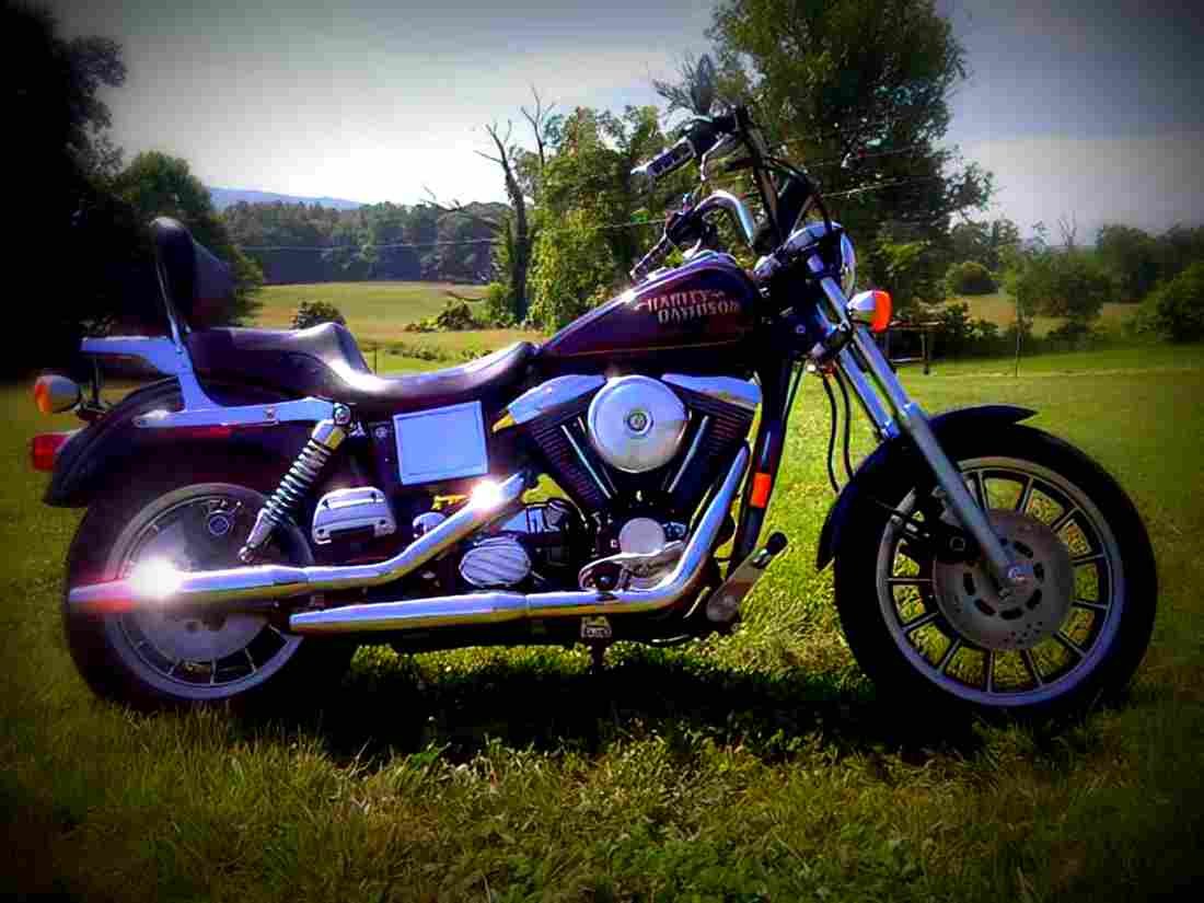Harley Davidson Dyna Glide Convertible 1997 4 motorbike A4 Photo Print