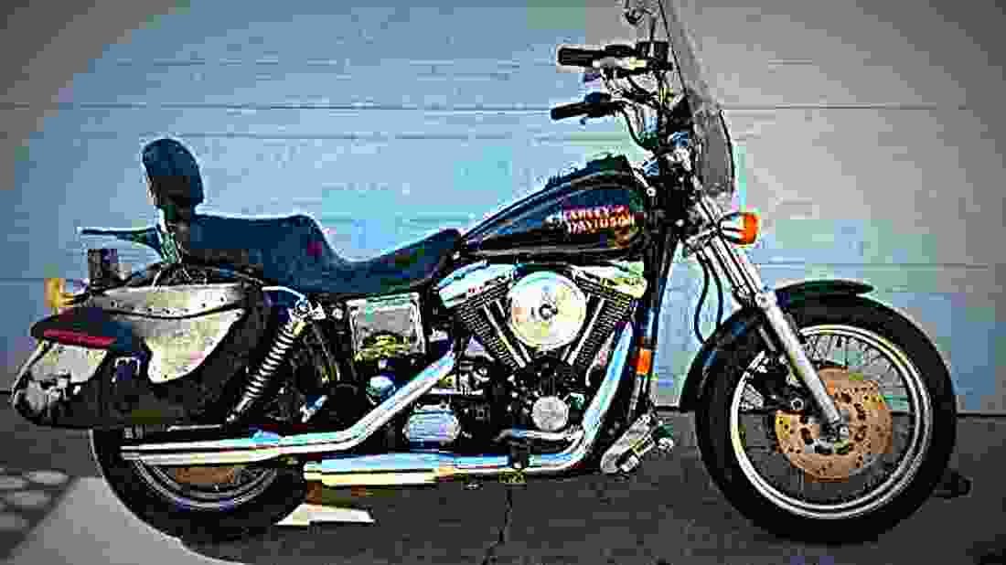 Harley Davidson Dyna Glide Convertible 1998 1 motorbike A4 Photo Print