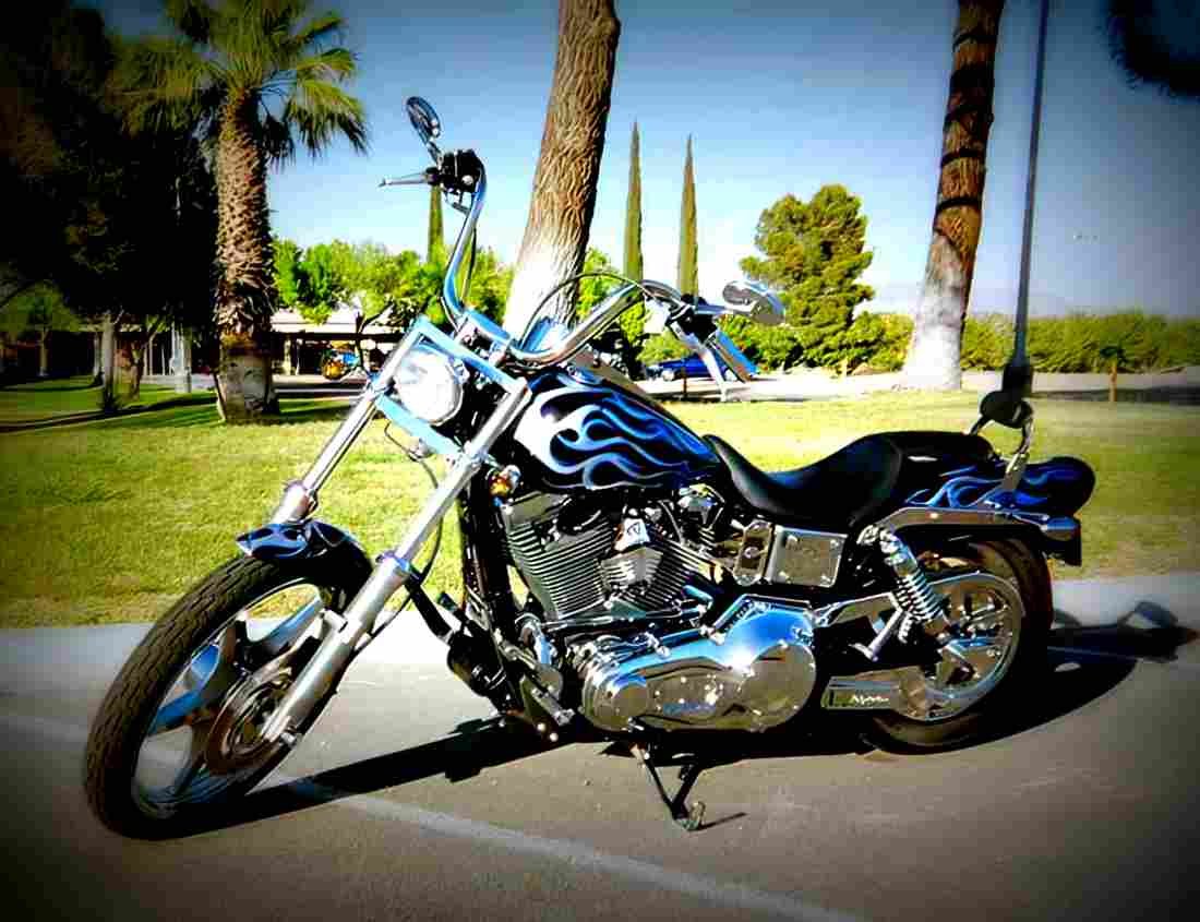 Harley Davidson Dyna Glide Convertible 1998 2 motorbike A4 Photo Print