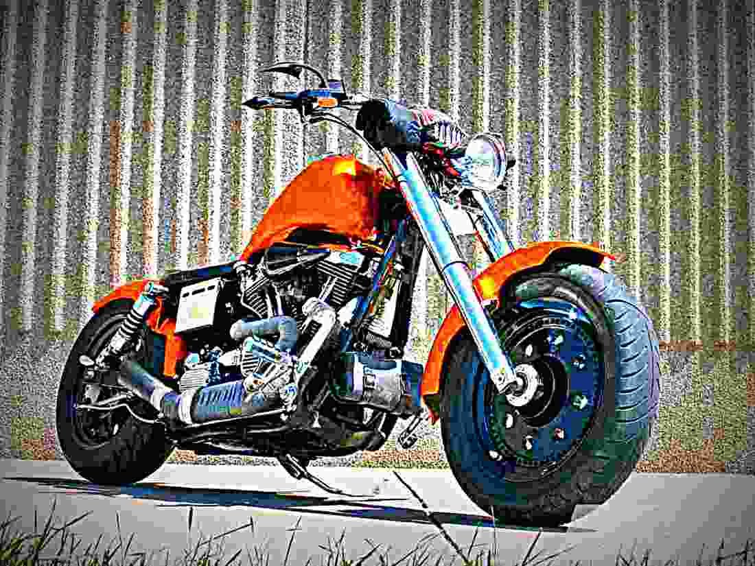 Harley Davidson Dyna Low Rider 1996 5 motorbike A4 Photo Print