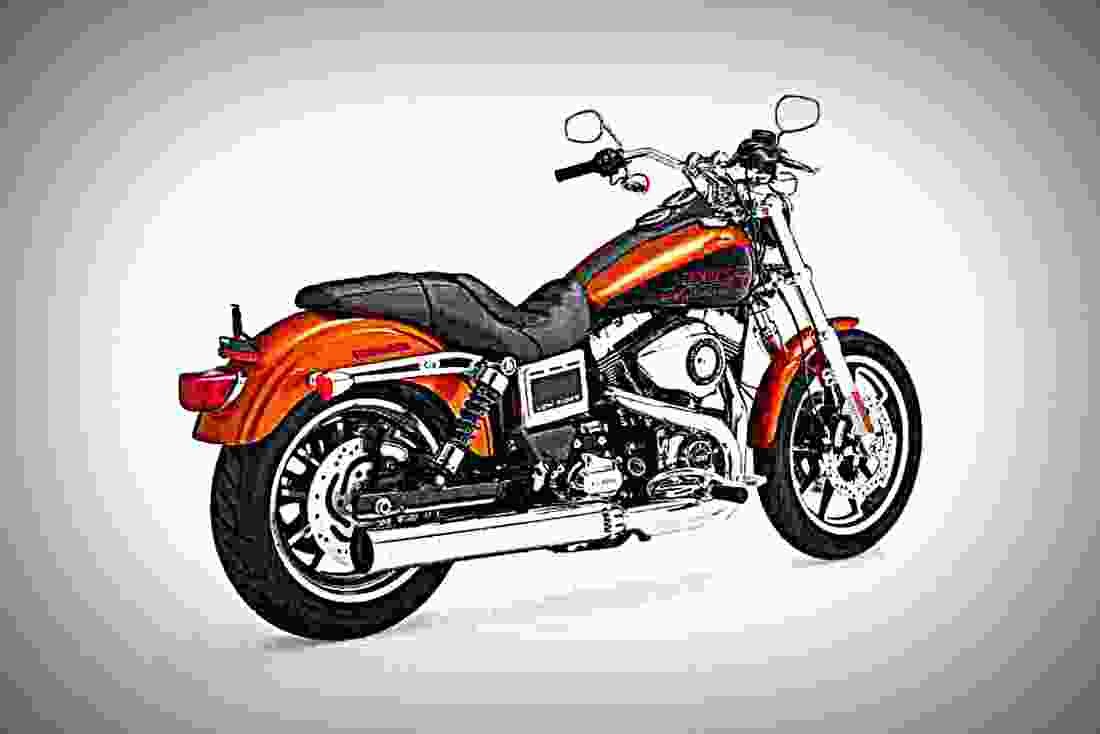 Harley Davidson Dyna Low Rider 2001 5 motorbike A4 Photo Print